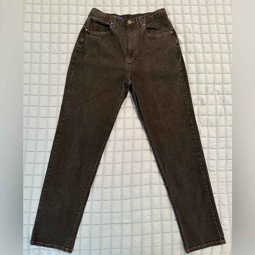 Faconnable jeans beautiful black Colorway. Womens Sz 14 Nice Pre-owned condition